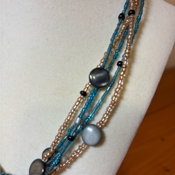 Boho cottage CG polished stone necklace - Picture 3 of 5